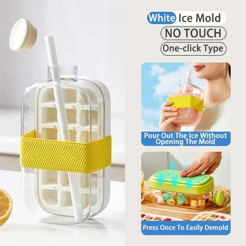 Ice Cube Tray With Straw - DroppLux