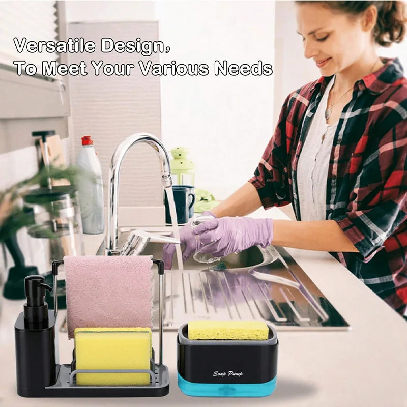 Ensemble distributeur de savon pour les mains et la vaisselle 5 en 1