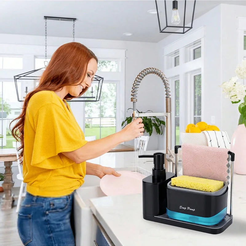 Ensemble distributeur de savon pour les mains et la vaisselle 5 en 1