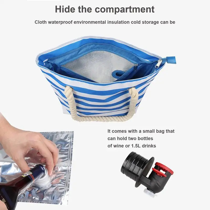 Sac fourre-tout isotherme avec distributeur de boissons