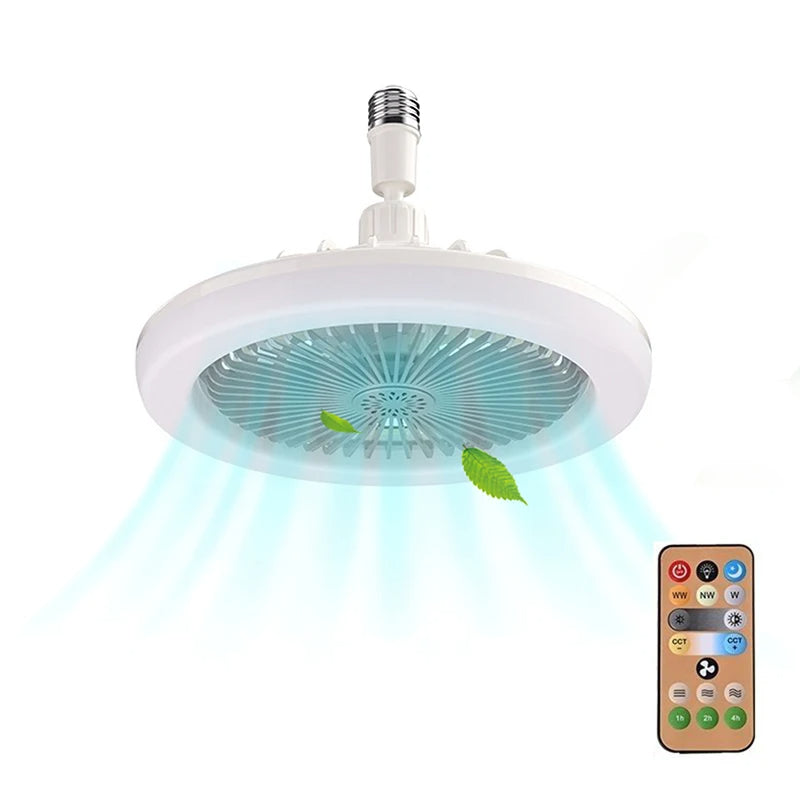 Lampe de ventilateur à douille avec télécommande