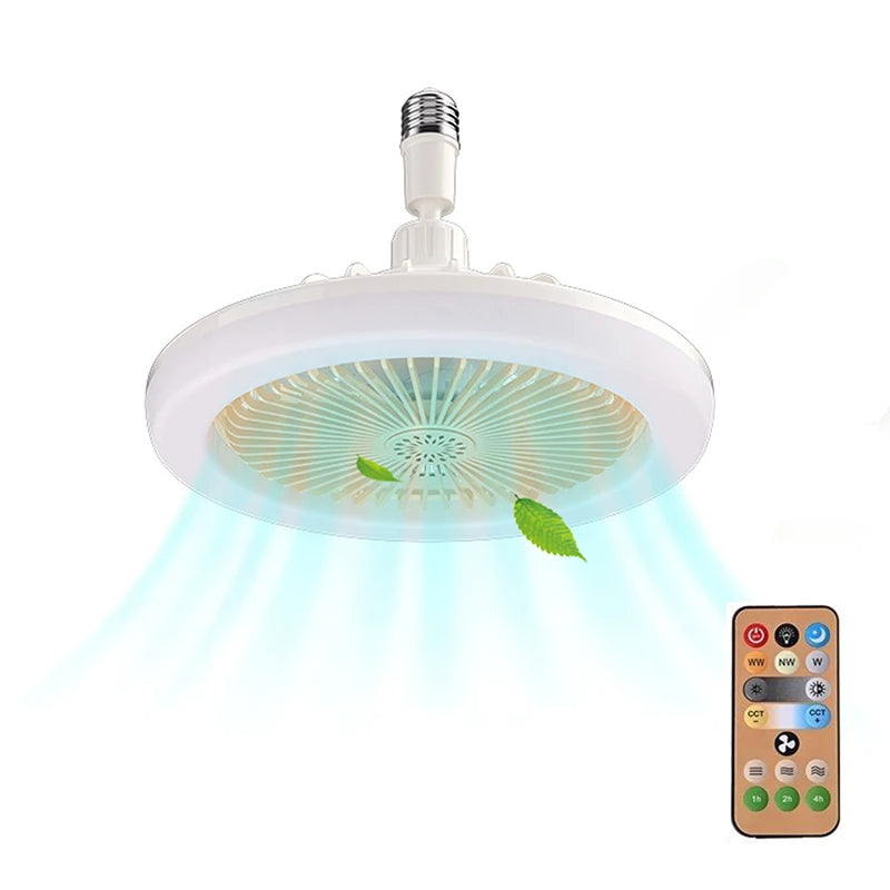 Lampe de ventilateur à douille avec télécommande