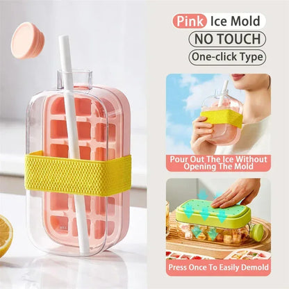 Ice Cube Tray With Straw - DroppLux