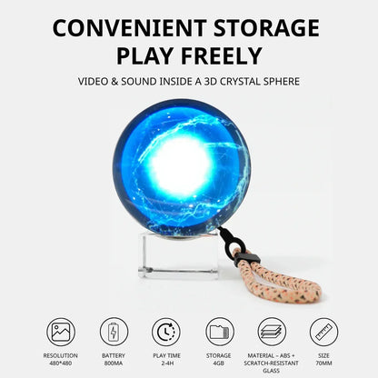 Customizable Video Crystal Sphere - DroppLux
