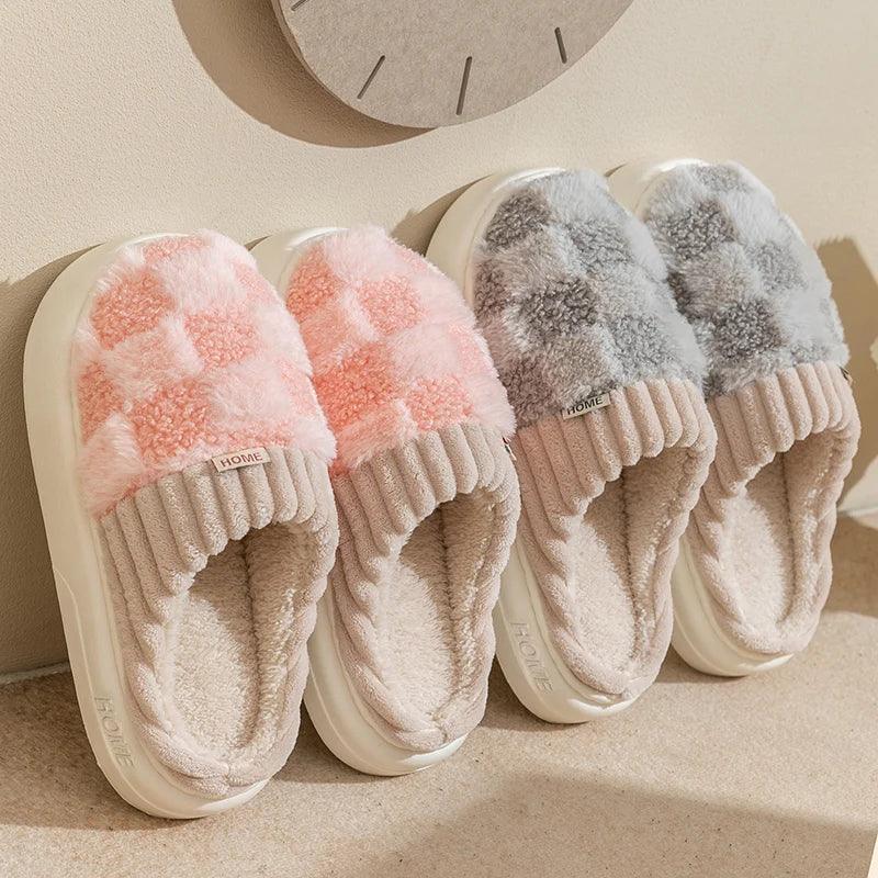 Winter Toe Wrap Thick Cotton Slippers - DroppLux