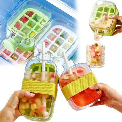 Ice Cube Tray With Straw - DroppLux