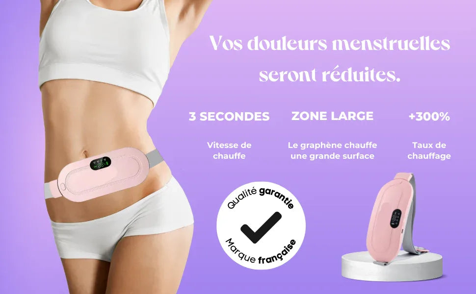 Ceinture Chauffante Anti-Douleur Menstruelle 🔥 – Soulagement Immédiat - DroppLux