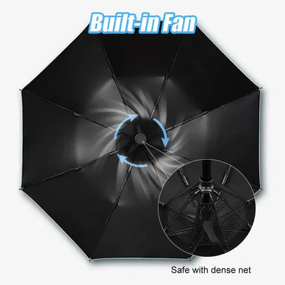 Portable Umbrella with Fan & Misting - DroppLux