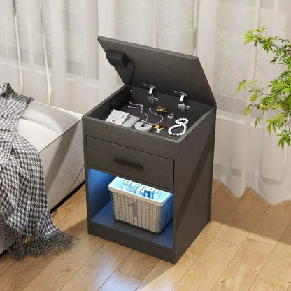 Nightstand with RFID Lock - DroppLux