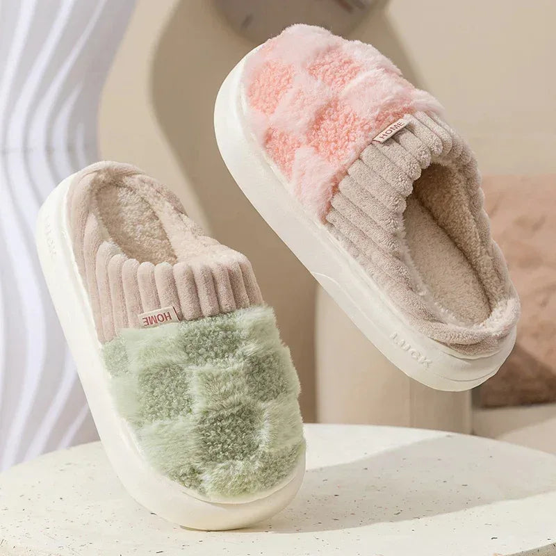 Winter Toe Wrap Thick Cotton Slippers - DroppLux