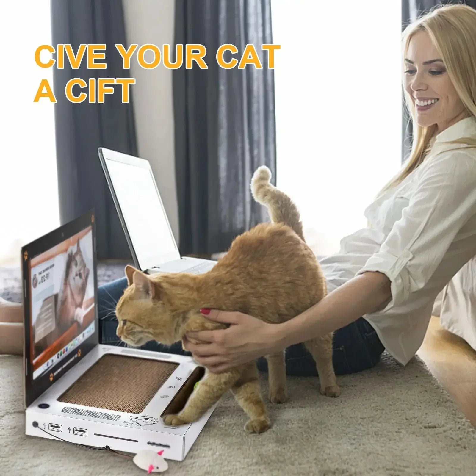 Cat Scratching Board Laptop - DroppLux