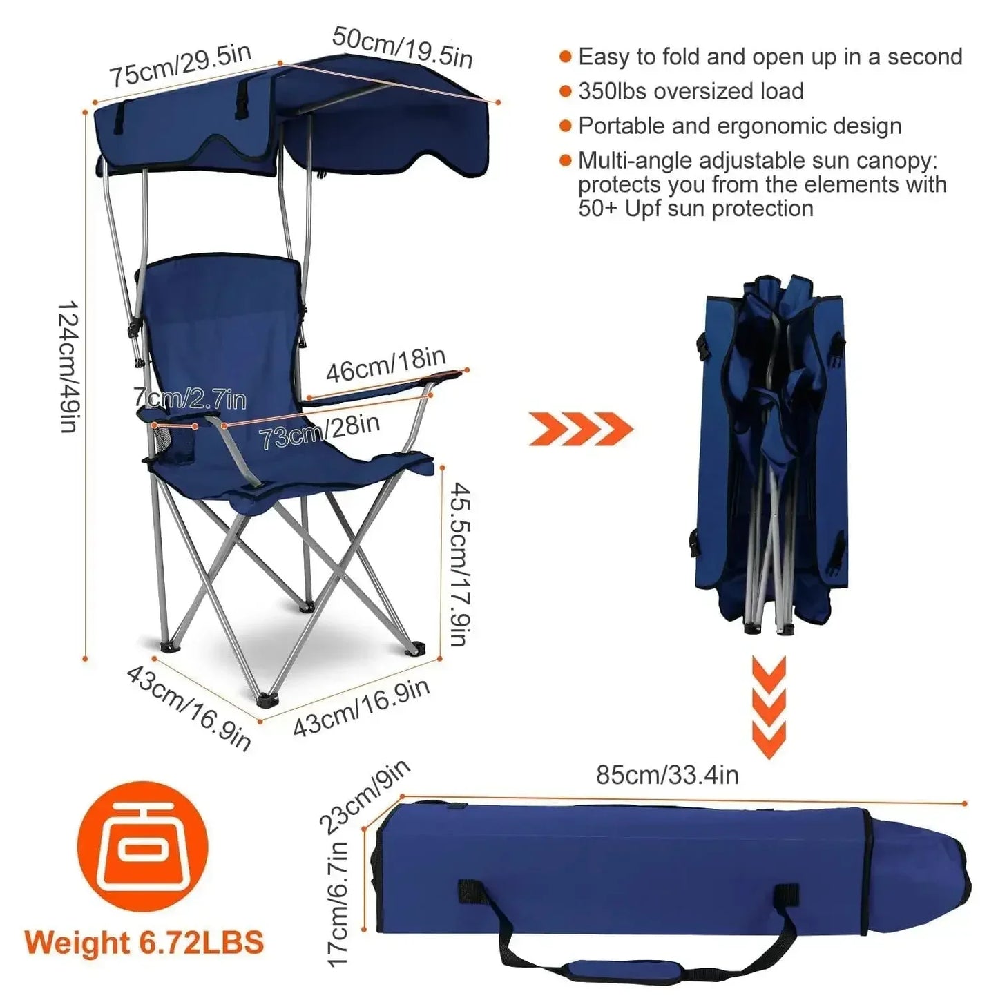 Camping Chair with Canopy - DroppLux
