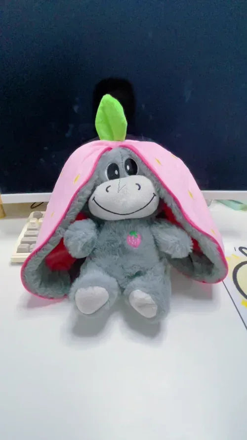 Strawberry Donkey Breathing Plush Doll - DroppLux
