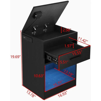 Nightstand with RFID Lock - DroppLux