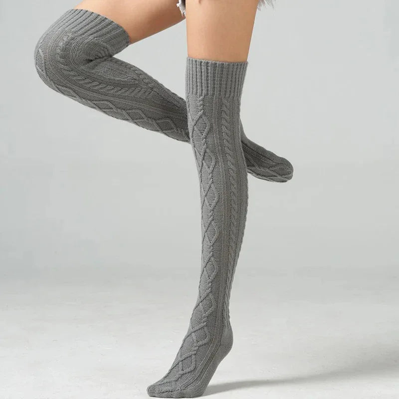 Winter Wool Over Knee Socks - DroppLux