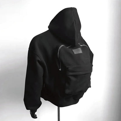 Hoodie with Integrated Backpack - DroppLux