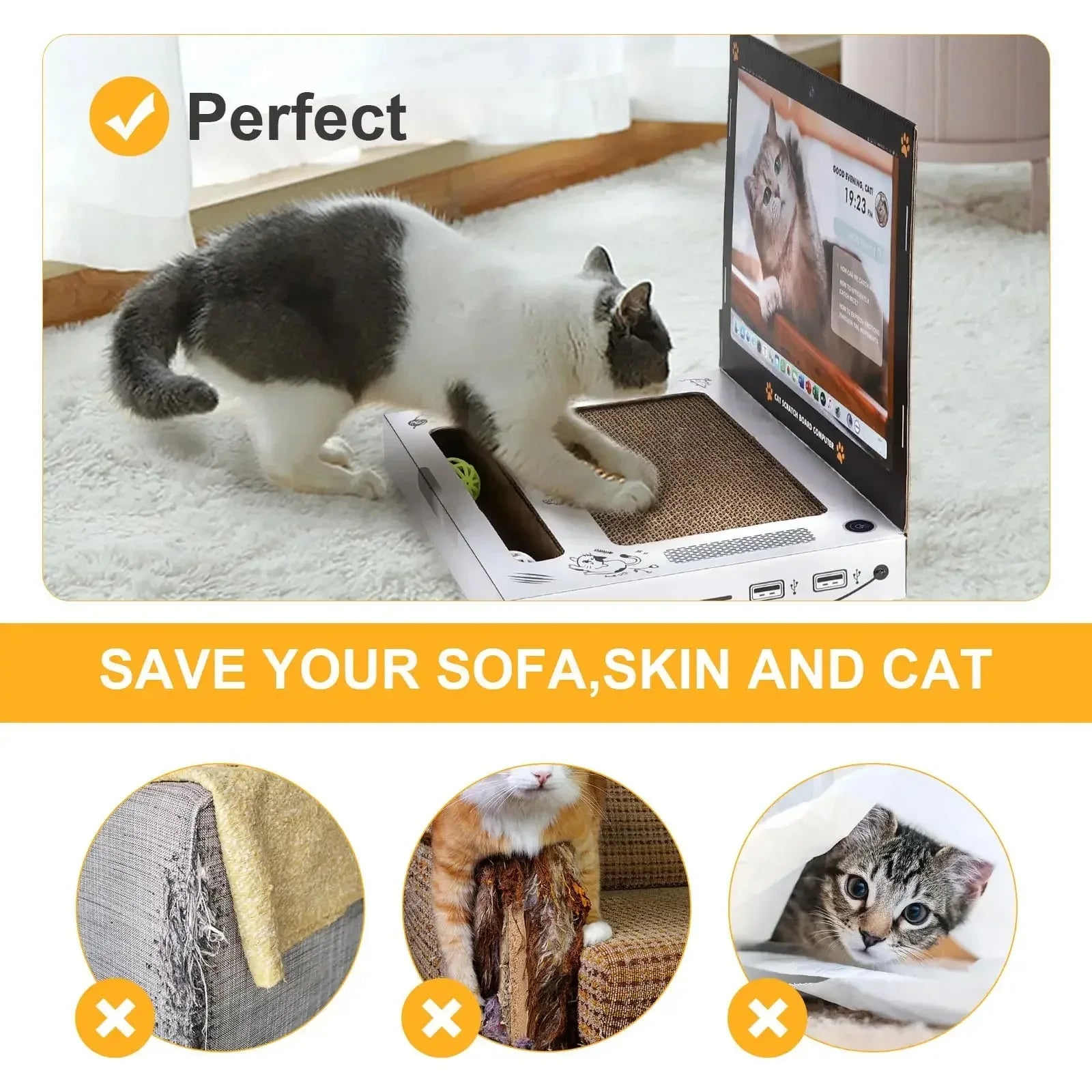 Cat Scratching Board Laptop - DroppLux