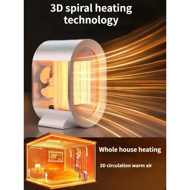 1200W Portable Electric Desktop Fan Heater - DroppLux