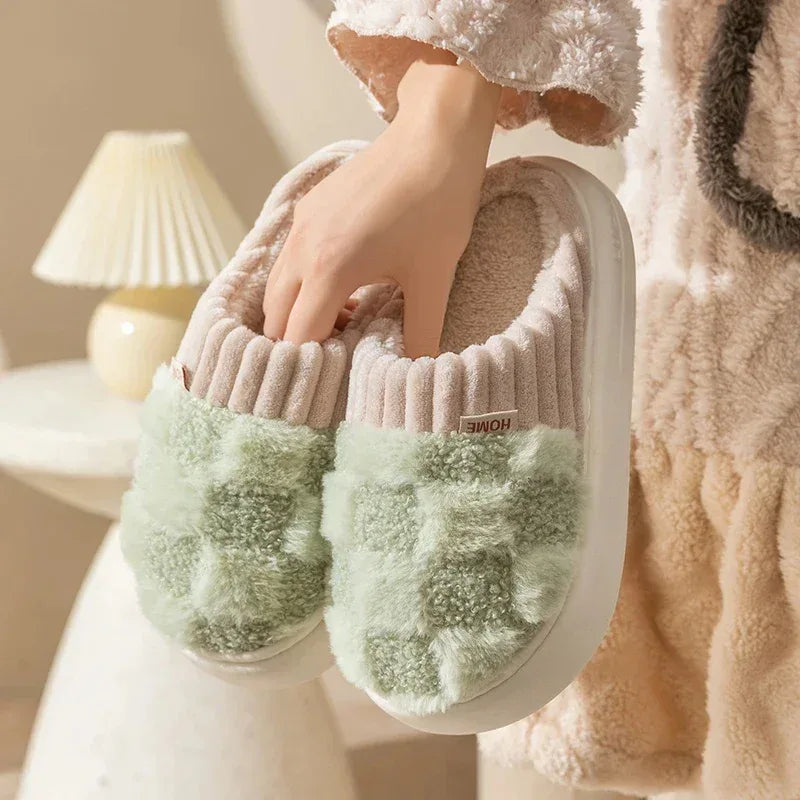 Winter Toe Wrap Thick Cotton Slippers - DroppLux