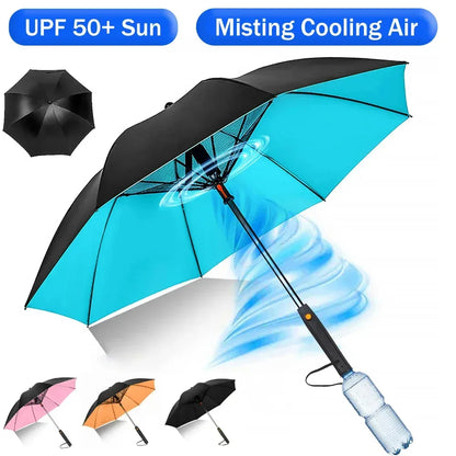 Portable Umbrella with Fan & Misting - DroppLux