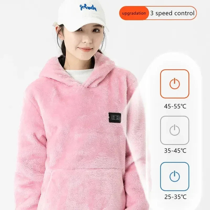 USB Infrared 9 Heating Areas Hoodies Sweater - DroppLux