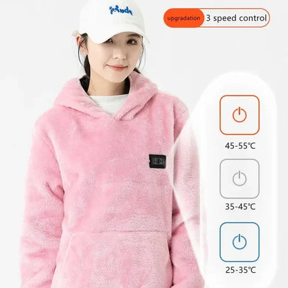 USB Infrared 9 Heating Areas Hoodies Sweater - DroppLux