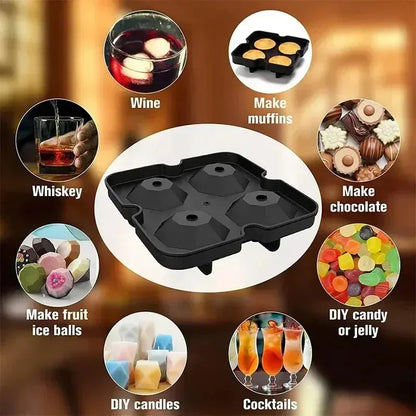 Silicone Ice Ball Mold Tray - DroppLux