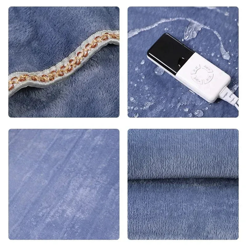 Thermal Soft Sleep Warming Winter Fleece Electric Heating Blanket - DroppLux