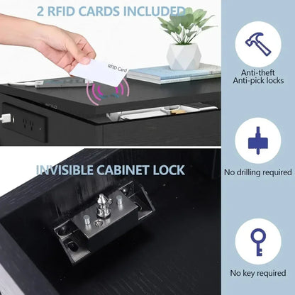 Nightstand with RFID Lock - DroppLux