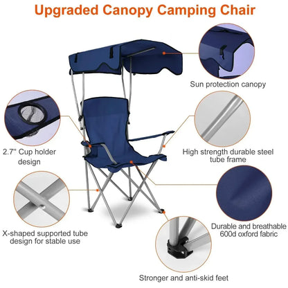 Camping Chair with Canopy - DroppLux