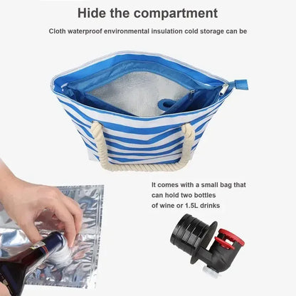 Insulated Tote Bag with Drink Dispenser - DroppLux