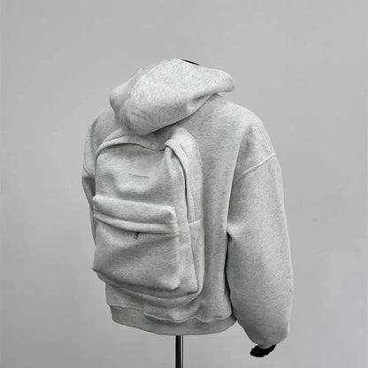 Hoodie with Integrated Backpack - DroppLux