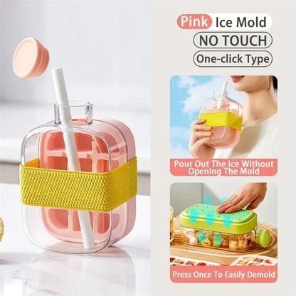 Ice Cube Tray With Straw - DroppLux