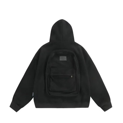 Hoodie with Integrated Backpack - DroppLux