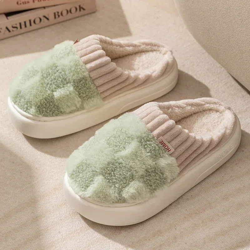 Winter Toe Wrap Thick Cotton Slippers - DroppLux