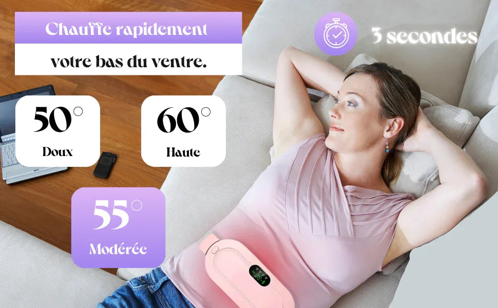 Ceinture Chauffante Anti-Douleur Menstruelle 🔥 – Soulagement Immédiat - DroppLux